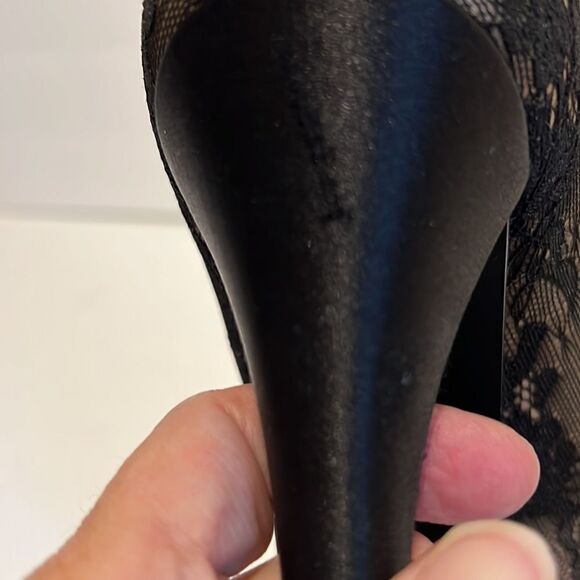 Stuart Weitzman Lillie Nude Luxe Lace Peep Toe Platform Heels Size 10 - Picture 16 of 16